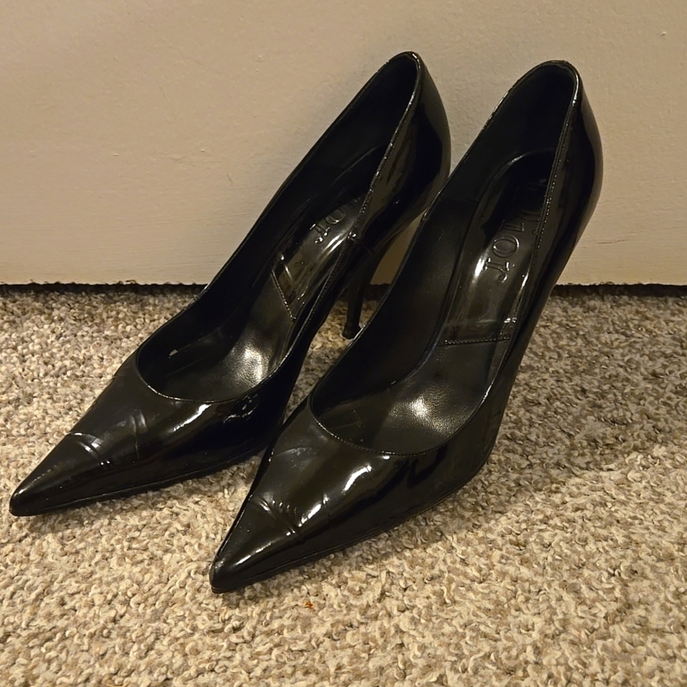 Christian Dior Black Patent Leather Pumps 39